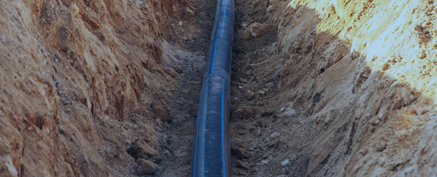 sewer line on a yard